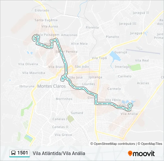 1501 Bus Line Map