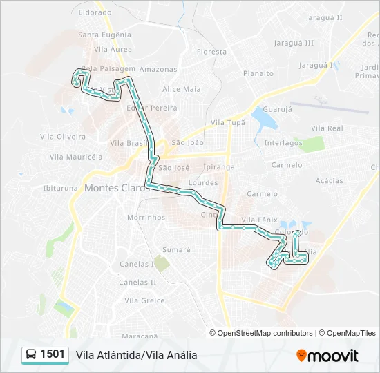 1501 Bus Line Map