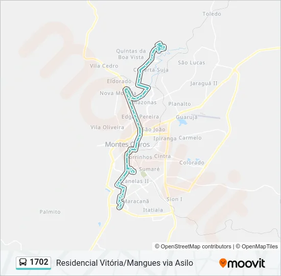 1702 Bus Line Map