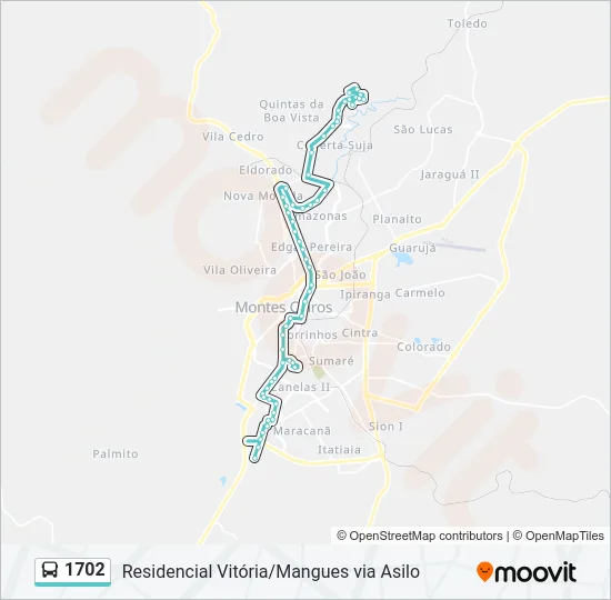 1702 Bus Line Map