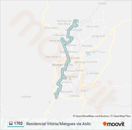 1702 Bus Line Map