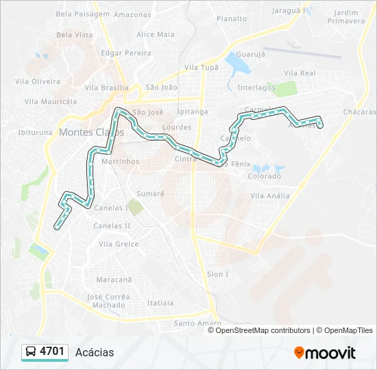 4701 Bus Line Map