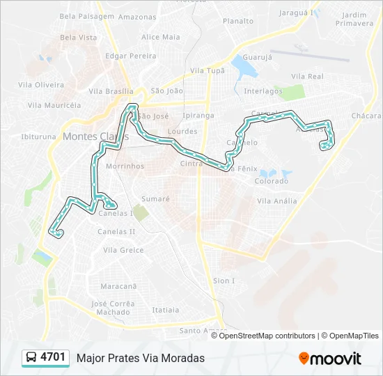4701 Bus Line Map