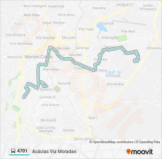 4701 bus Line Map