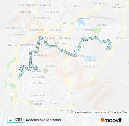 4701 Bus Line Map
