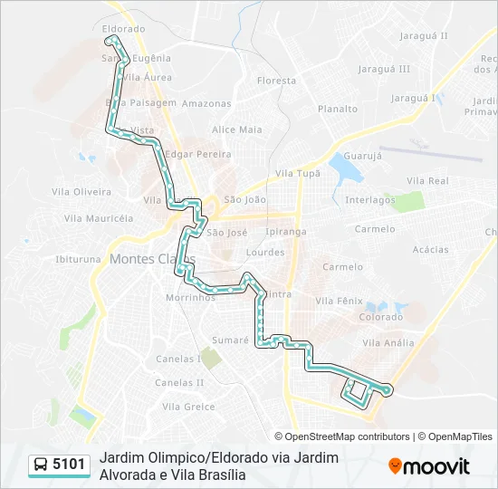 5101 Bus Line Map