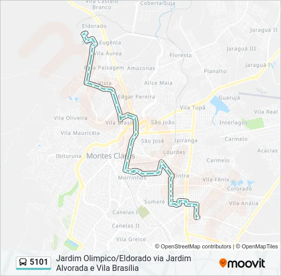 5101 Bus Line Map