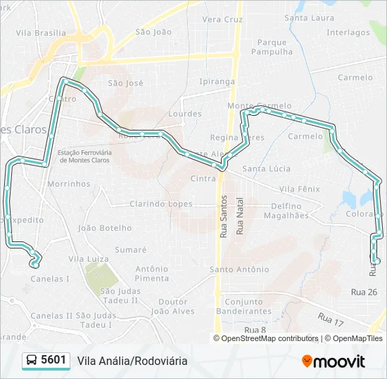5601 Bus Line Map