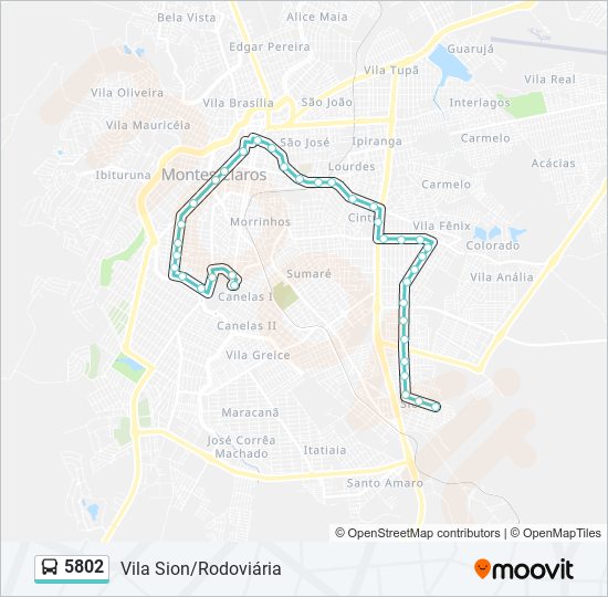 5802 bus Line Map