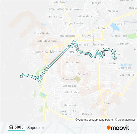 5803 Bus Line Map