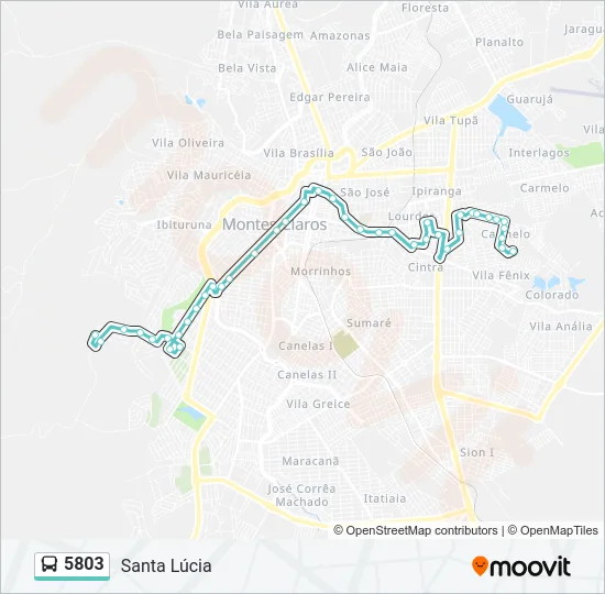 5803 Bus Line Map