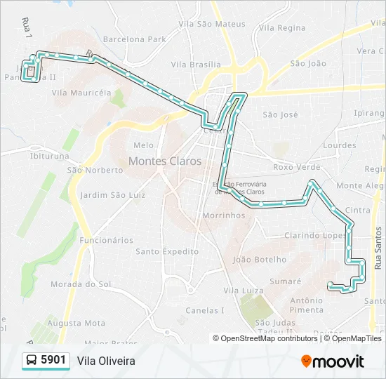 5901 Bus Line Map