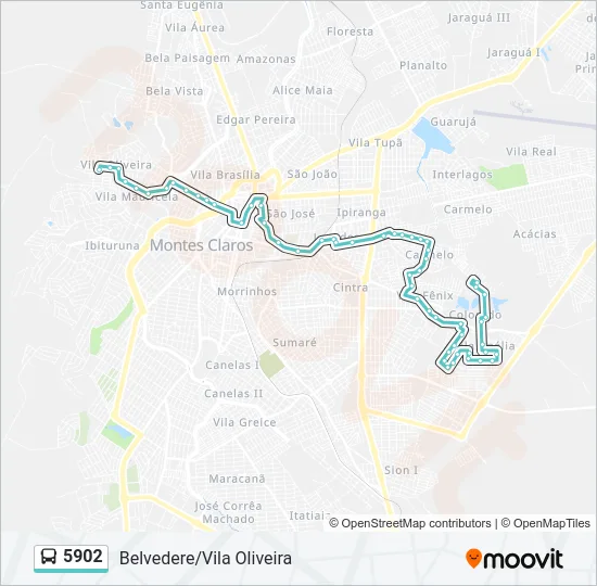 5902 Bus Line Map