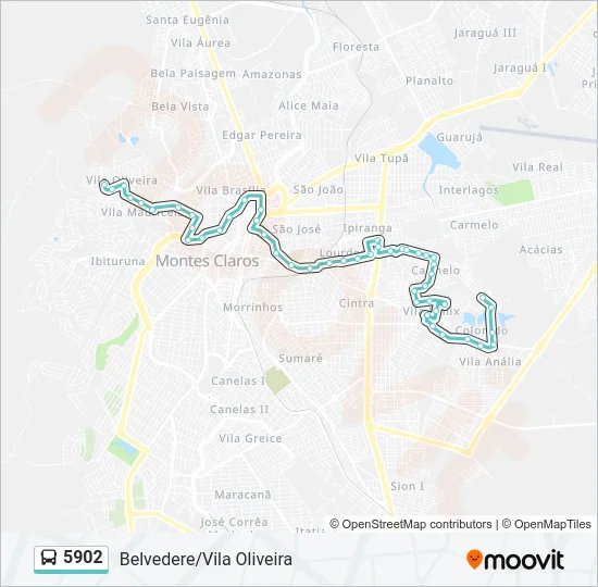 5902 Bus Line Map