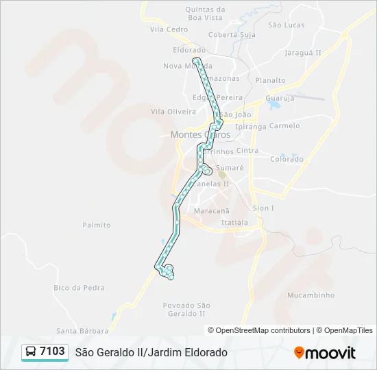7103 Bus Line Map