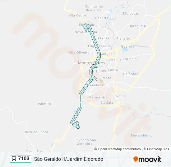 7103 Bus Line Map