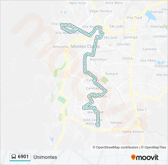 6901 Bus Line Map