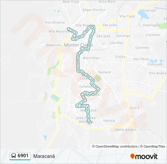 6901 Bus Line Map