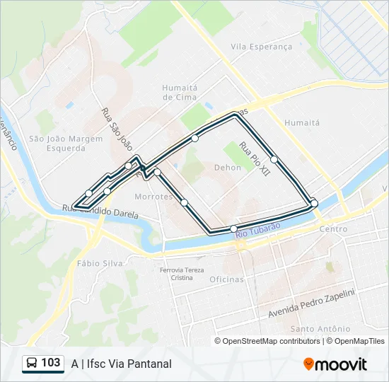 103 Bus Line Map