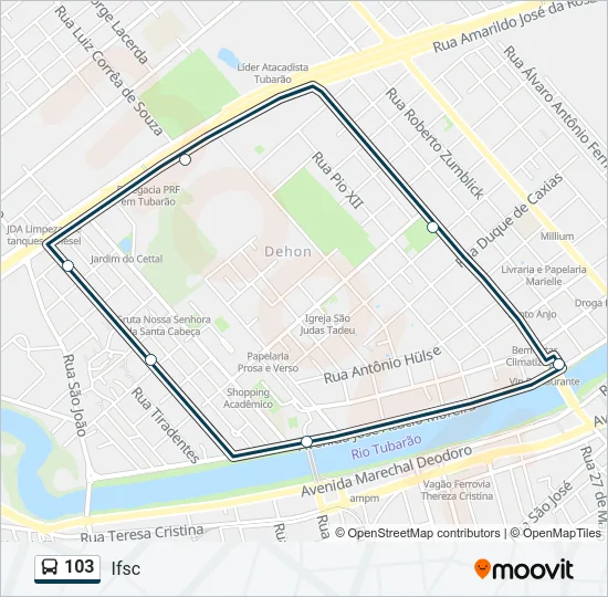103 Bus Line Map