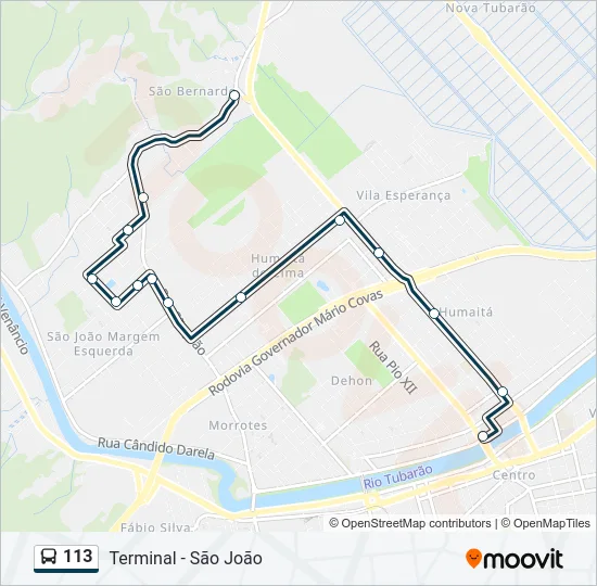 113 Bus Line Map