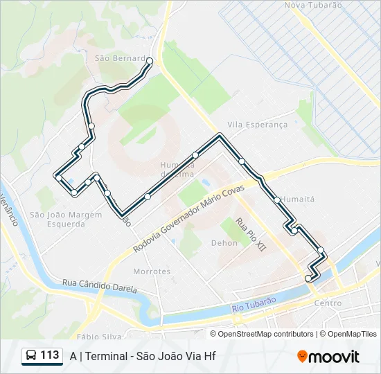113 Bus Line Map