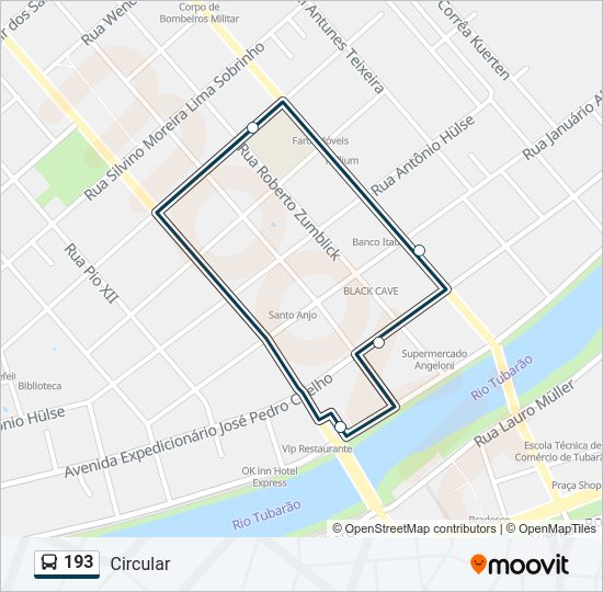 193 Bus Line Map