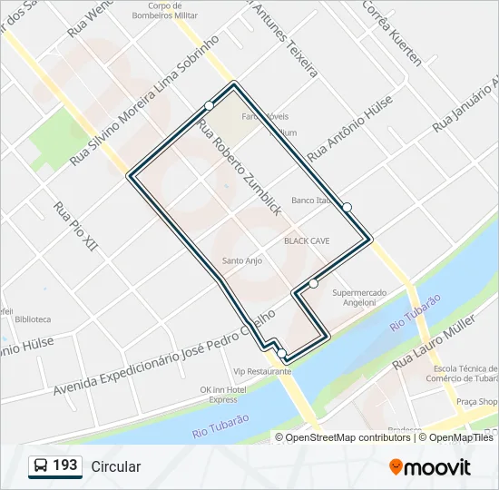 193 Bus Line Map