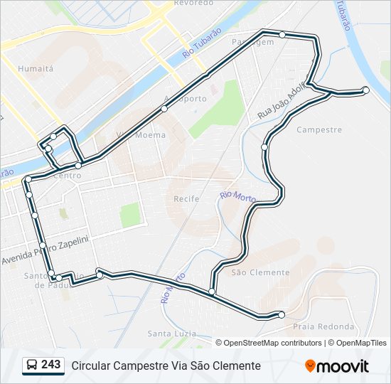 243 Bus Line Map