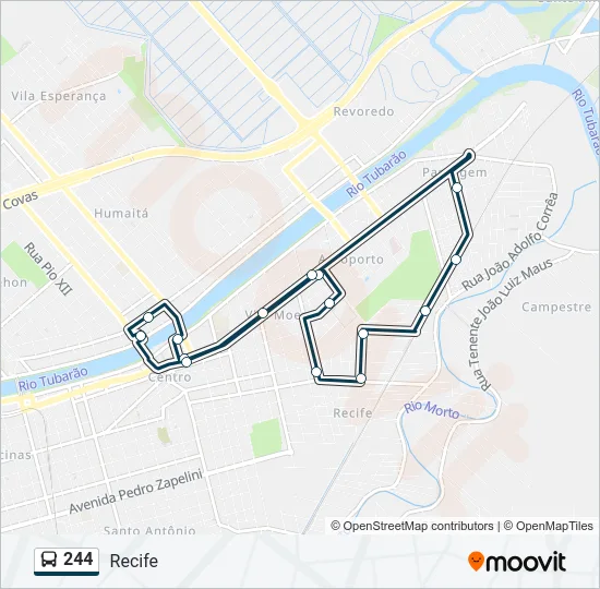 244 Bus Line Map