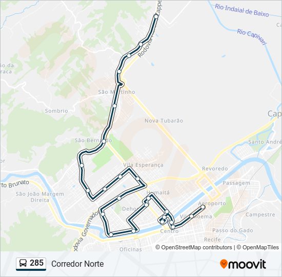 285 Route: Schedules, Stops & Maps - Farol Shopping - São Martinho ...