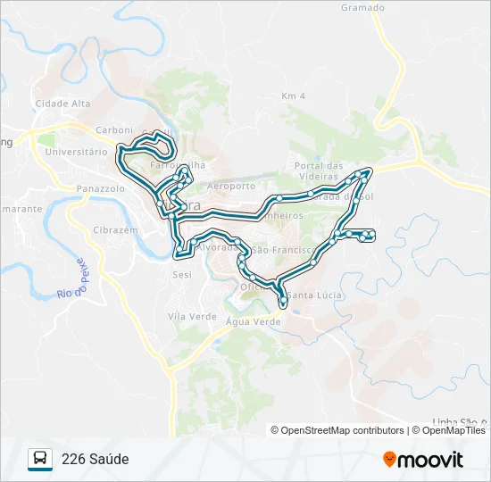 226 SAÚDE Bus Line Map