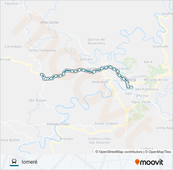 1 IOMERÊ Bus Line Map