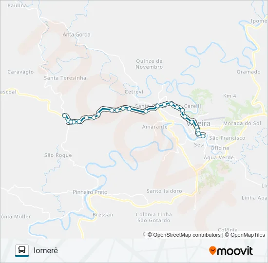 1 IOMERÊ Bus Line Map