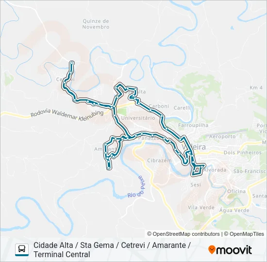 221 AMARANTE Bus Line Map