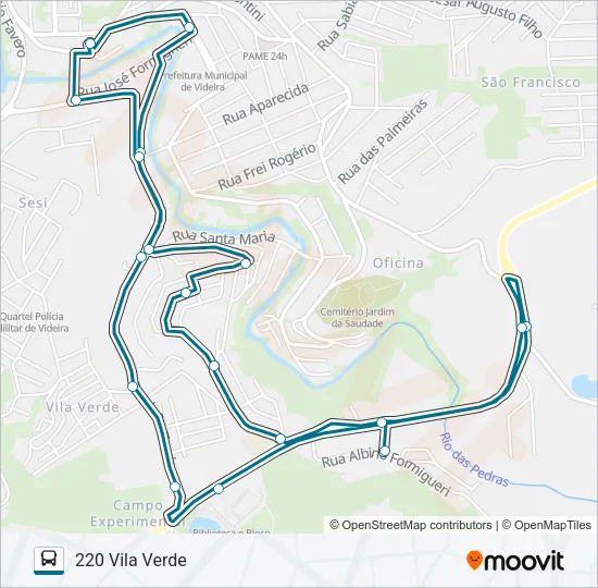 220 VILA VERDE Bus Line Map