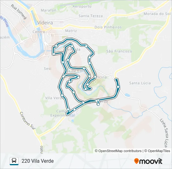 220 VILA VERDE Bus Line Map