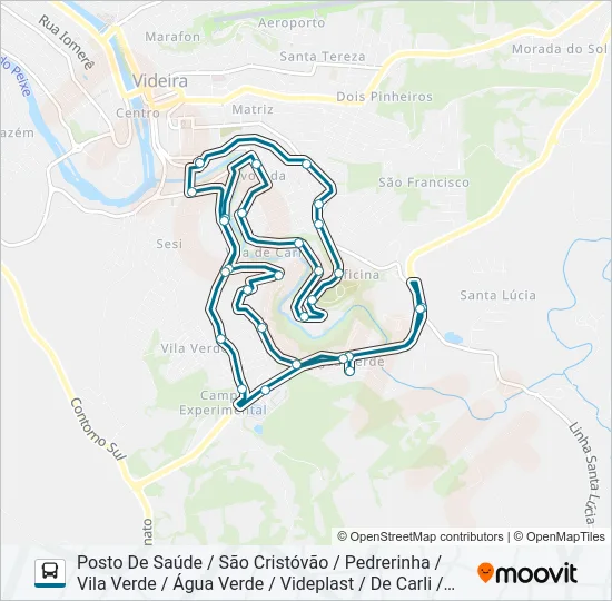 216 SÃO CRISTÓVÃO Bus Line Map