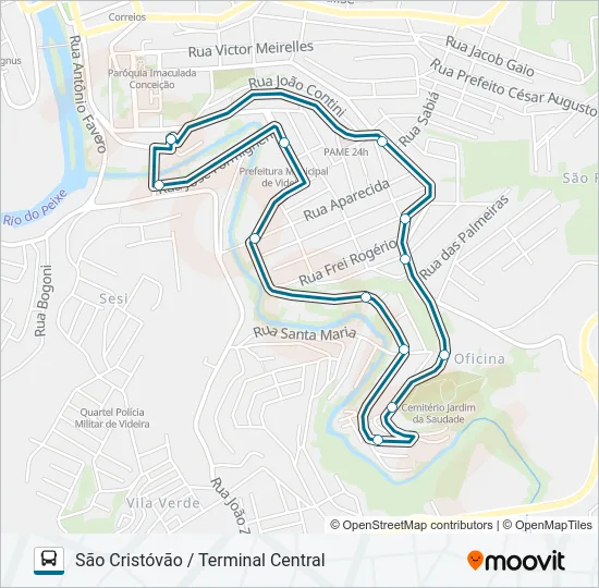 216 SÃO CRISTÓVÃO Bus Line Map