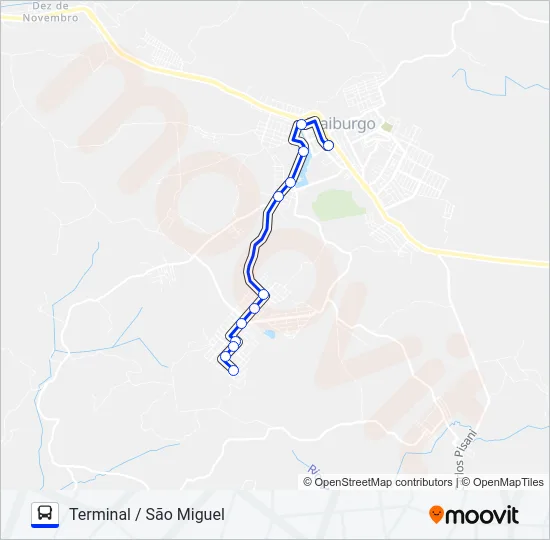 101 SÃO MIGUEL Bus Line Map