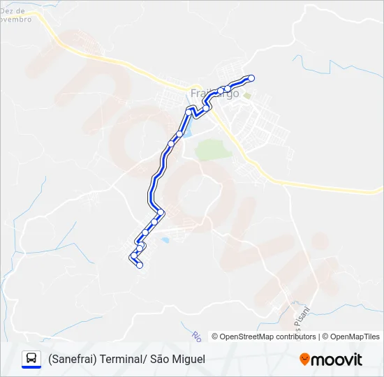 101 SÃO MIGUEL Bus Line Map