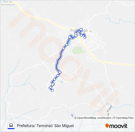 101 SÃO MIGUEL Bus Line Map