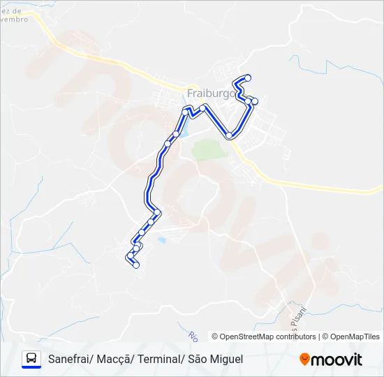 101 SÃO MIGUEL Bus Line Map