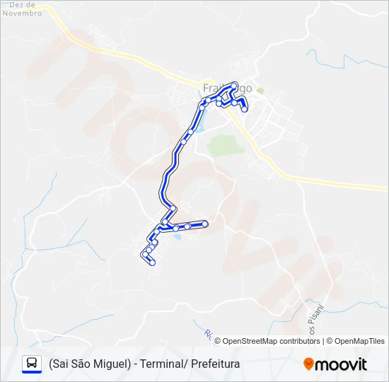 101 SÃO MIGUEL Bus Line Map