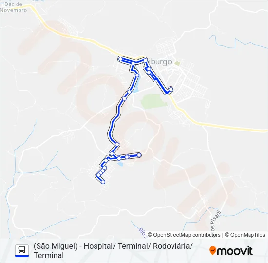 101 SÃO MIGUEL Bus Line Map