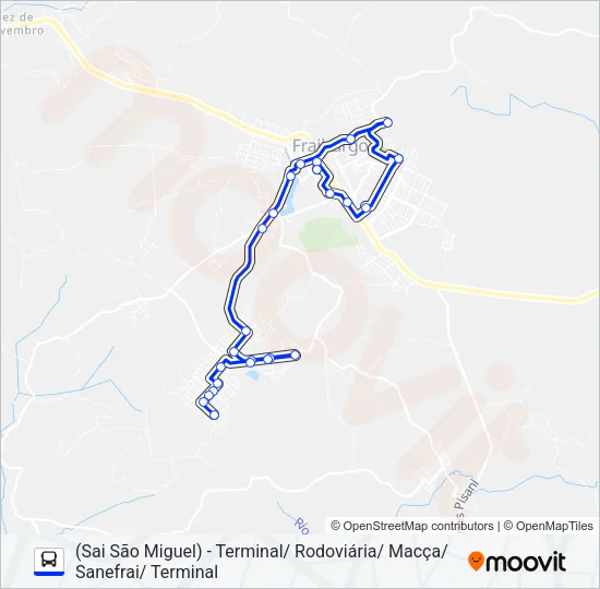 101 SÃO MIGUEL Bus Line Map