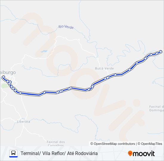Mapa da linha 107 VILA REFLOR de ônibus