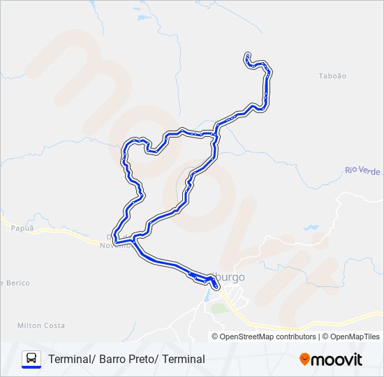 Mapa de 101-1 BARRO PRETO de autobús