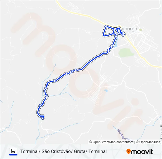 109 SÃO CRISTÓVÃO Bus Line Map
