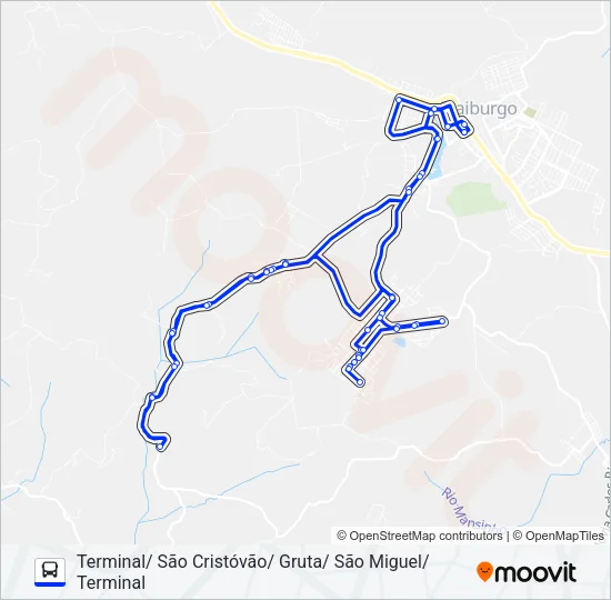 109 SÃO CRISTÓVÃO Bus Line Map
